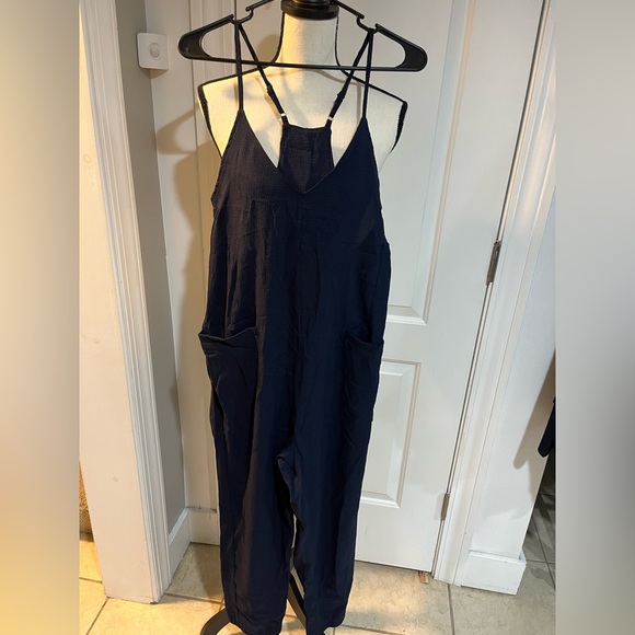 Women’s Casual Adjustable Cami Straps Overalls Summer V-Neck Joggers - Picture 4 of 8